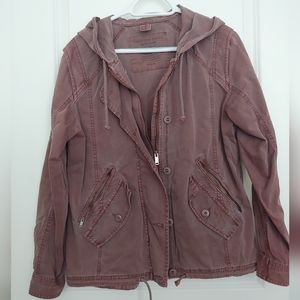 American Eagle oversized hooded utility jacket